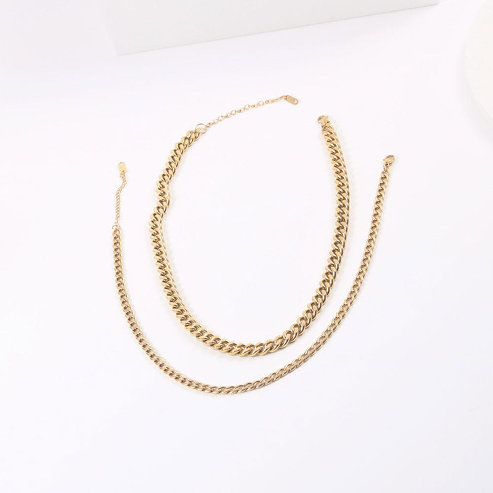 18k Gold Plated Miami Cuban Link Chain Necklace