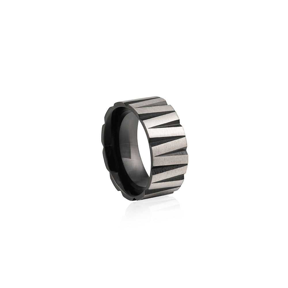 STRIPE SIGNET RING