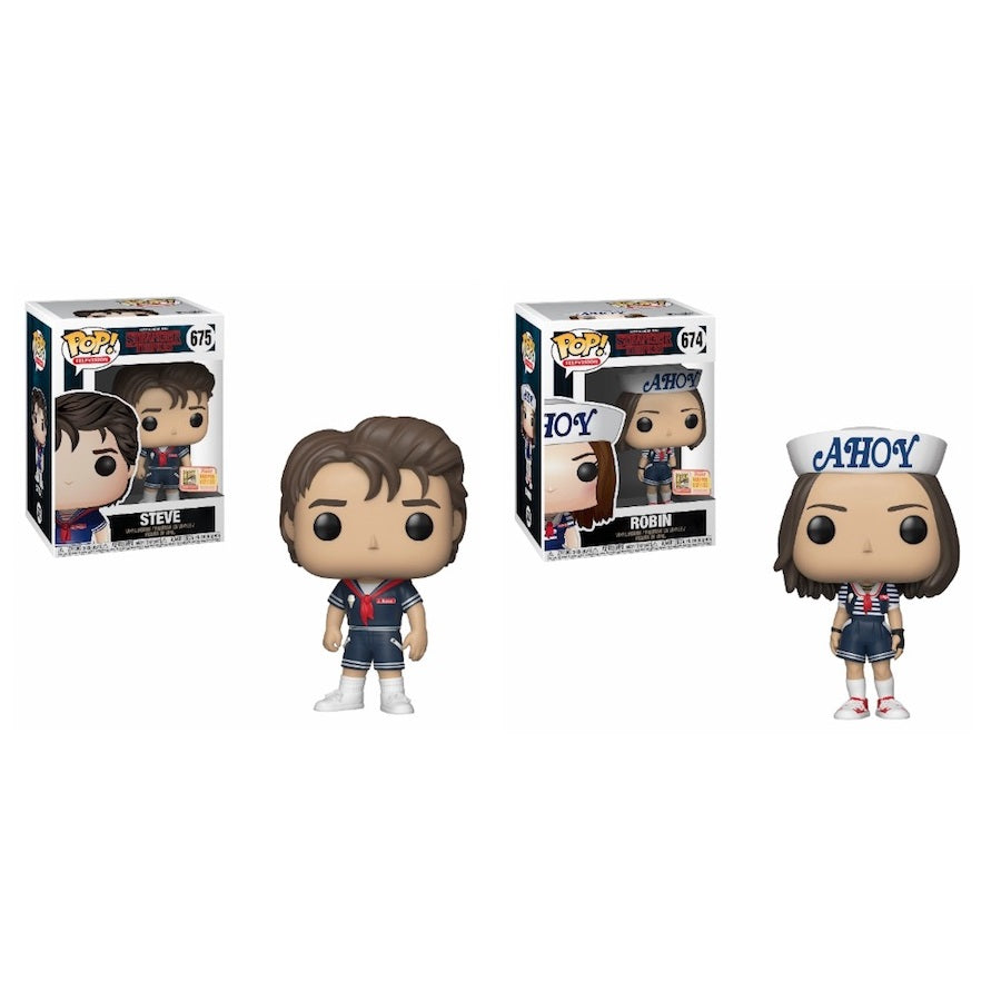 Funko Pop Stranger Things Steve And Robin Set Sdcc 2018 Limited