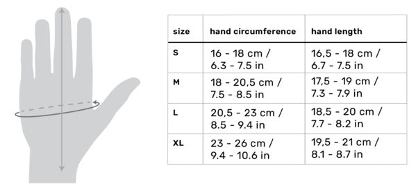 Radius Gloves Size Guide