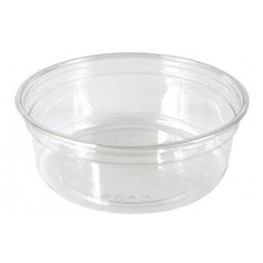 BULK Lightweight Clear Plastic Round Deli Container with Lids 8OZ