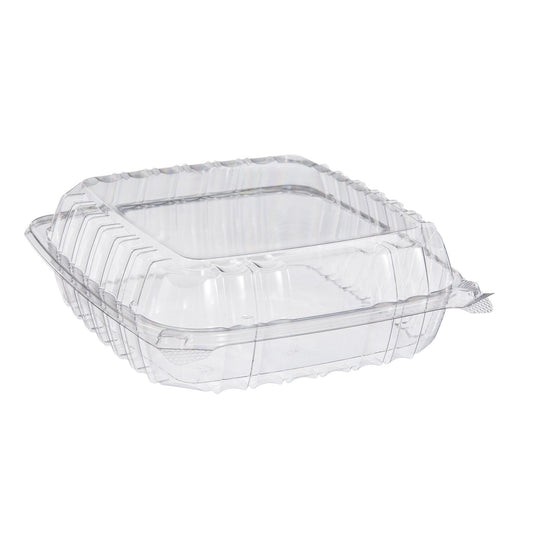 Clear Hinged Deli Container 8 oz - 5.38 x 4.5 x 1.5/ 200 – Bakers