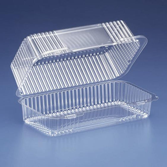 Inline Plastics Crystal Fresh Clear Container, 8.75 x 5.75 x 1-13/16 inch -- 140 per Case