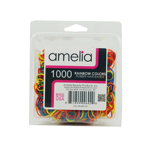 Amelia Beauty 1000, Rainbow Mix, Standard Size, Rubber Bands for Pony  Tails and Braids, Made in the USA!! – Amelia Beauty Products