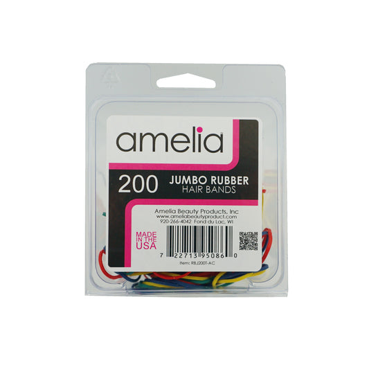 Amelia Beauty 60, Black, Giant Size, Rubber Bands for Pony Tails