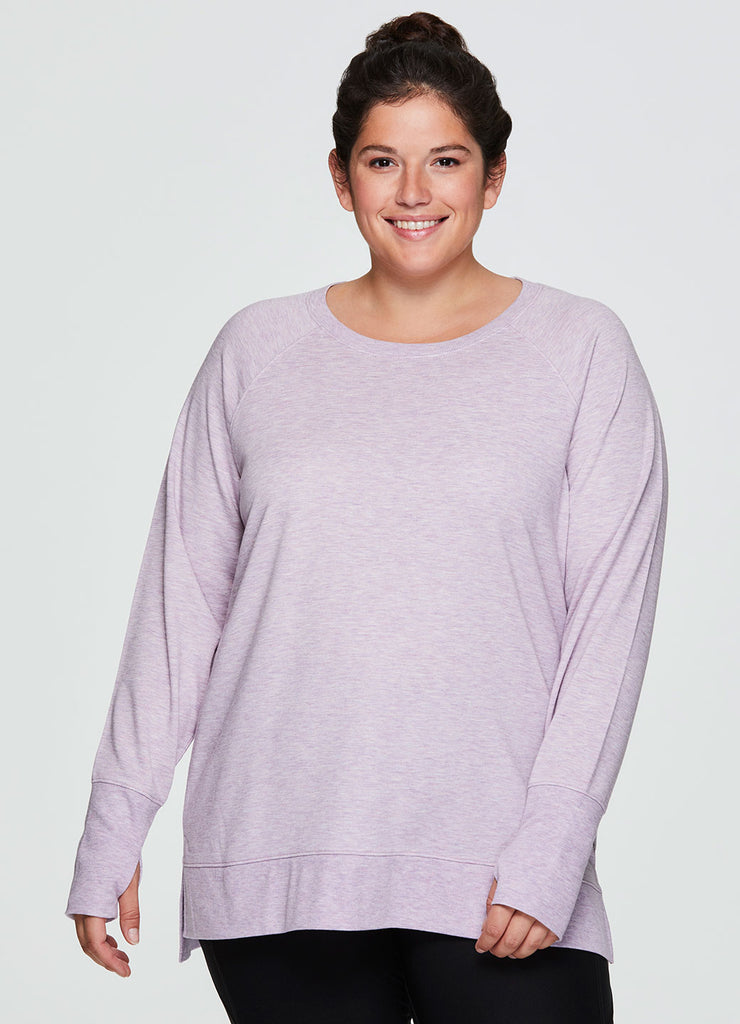 french terry tunic sweatshirt