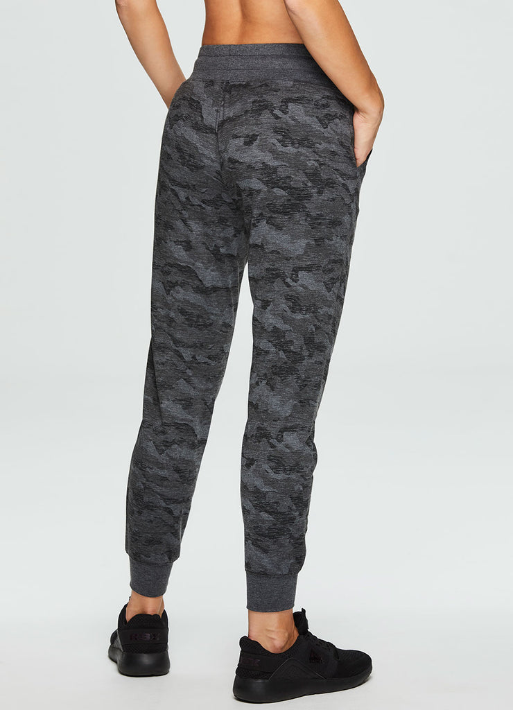 black and grey camo joggers