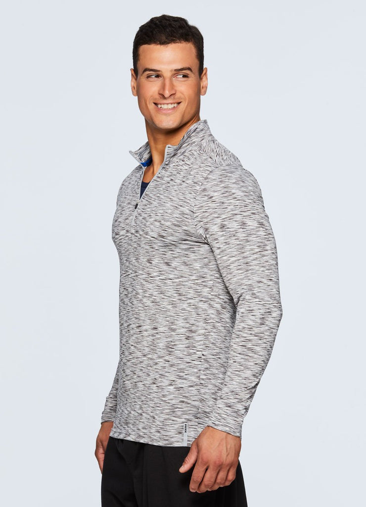 Stratus 1 4 Zip Fitted Long Sleeve Workout Shirt