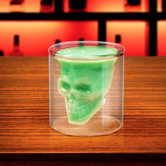 DECKALY Crystal Skull Shot Glasses Double Wall Glass Cup Set of 4, 2.5 oz  Whiskey Shot Glasses, Part…See more DECKALY Crystal Skull Shot Glasses