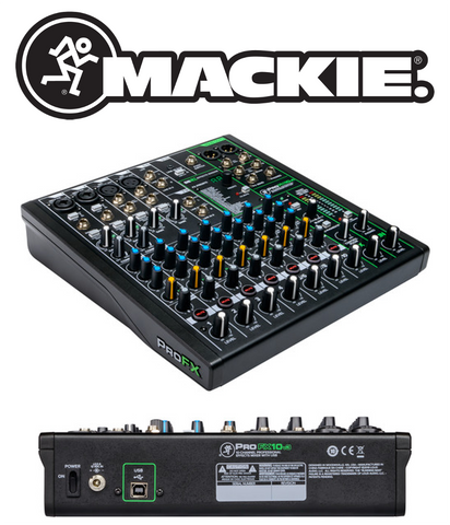 Lichaam dynamisch Heerlijk Mixer Analog 4 Mic preamps 6 stereo line digital FX - Mackie ProFX10v3 –  bodymics