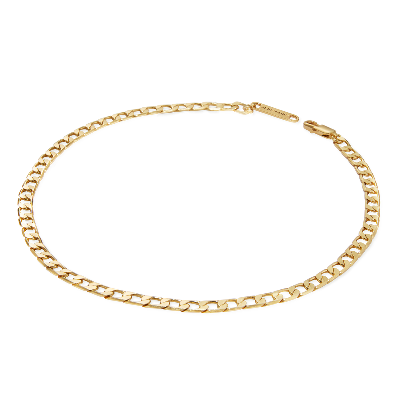 Download Walter Choker flat curb chain necklace in Gold | JENNY ...