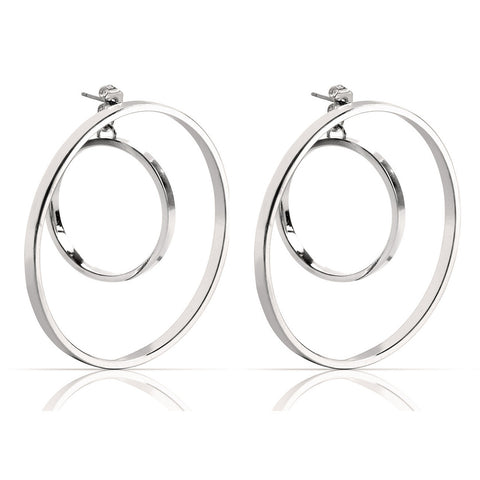 Jenny Bird Rise Hoop Earrings in High Polish Silver