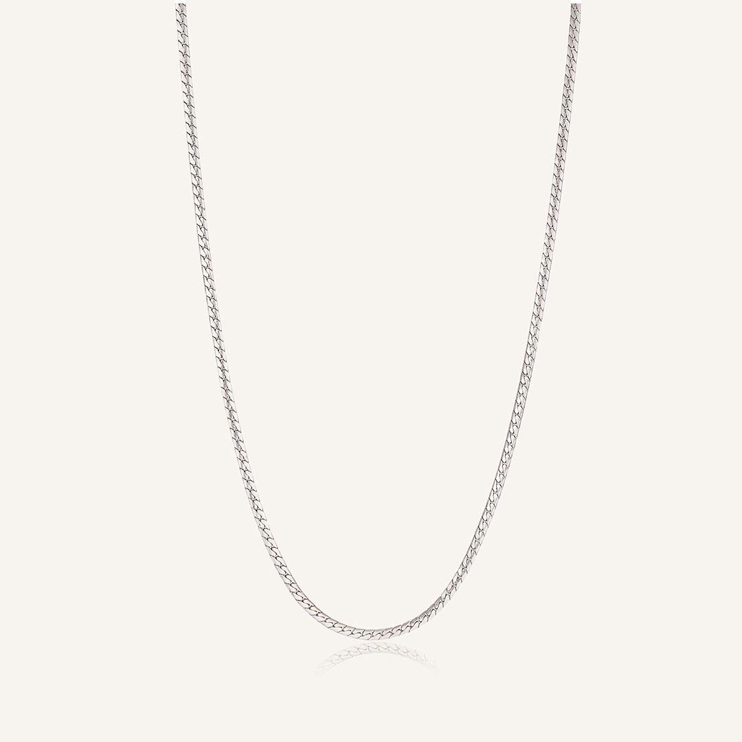 Priya Chain Necklace in Silver