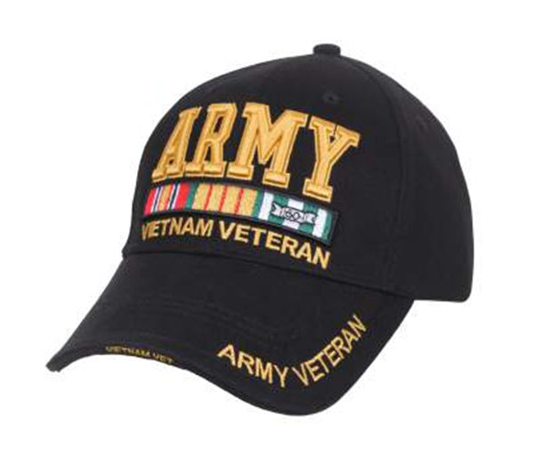 Desert Storm Veteran Deluxe Low Profile Baseball Cap, Size: One size, Black