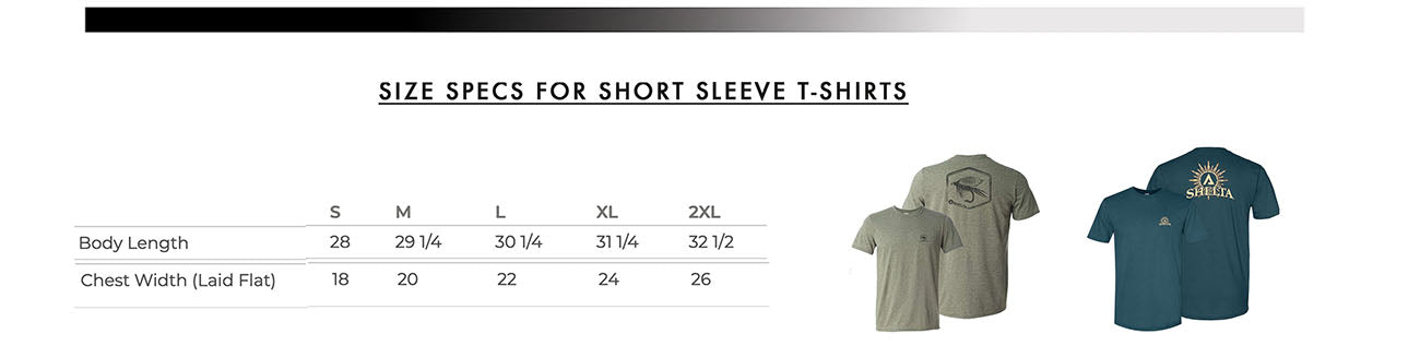 Tee shirt Size chart