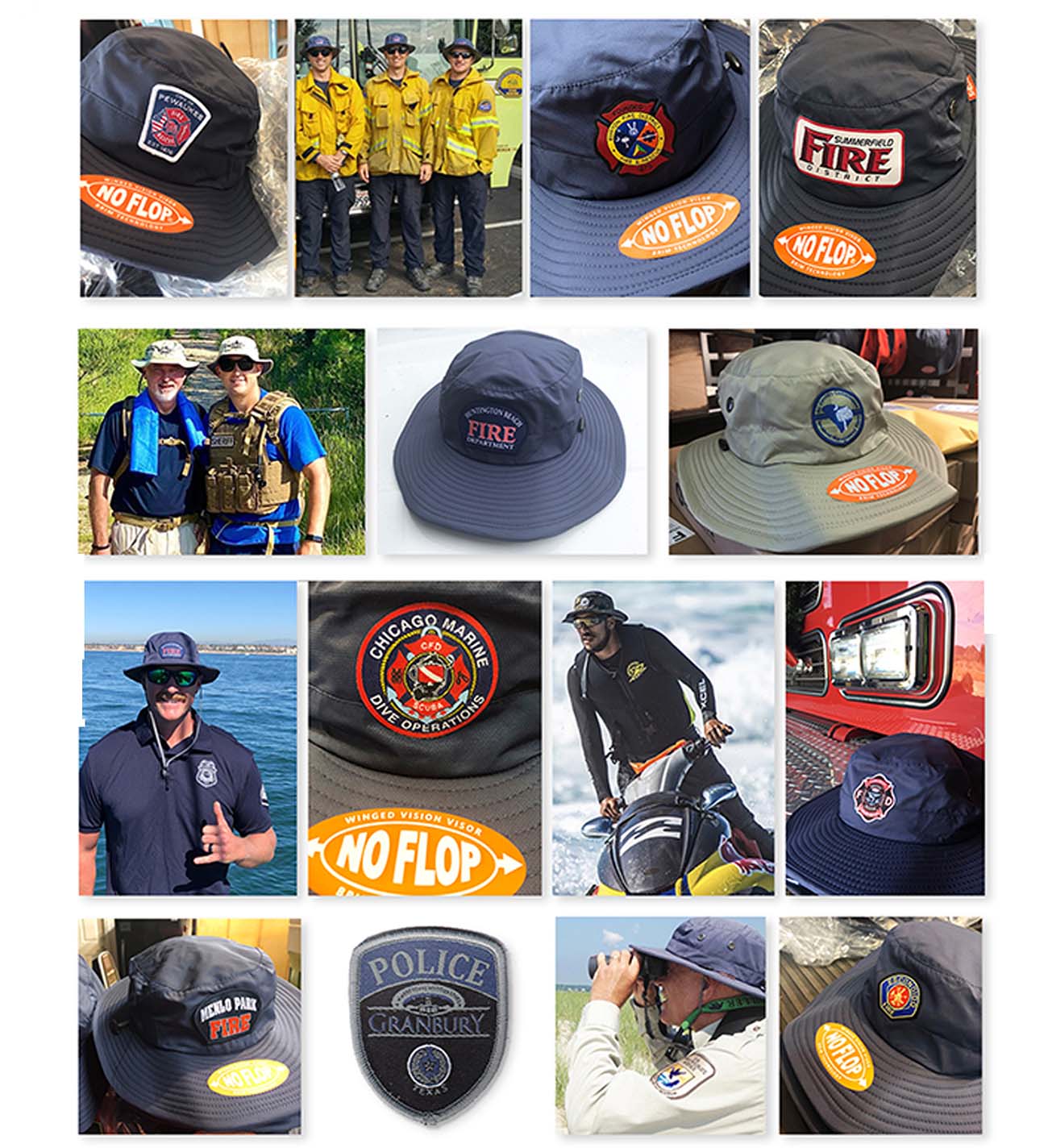 The best sun hat ever made for Lifeguards, Firefighters and Law Enforcement. We are proud to offer a custom program for you men and women out there protecting our safety, property and rights. Working outdoors can expose you to harmful UV rays. Offering you the best sun hat possible that doesn't get in the way while doing your job is our mission.  We offer your logo on a custom woven patch that is sealed to the hat. Please contact Jurgen@sheltahats.com for details on how we can get your department some Shelta! 