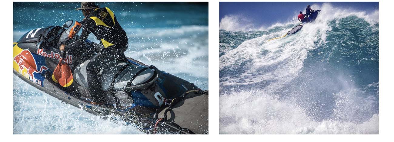Pictures of the Hawaiian Water Patrol in action in waves on their Jet Skis and quads.