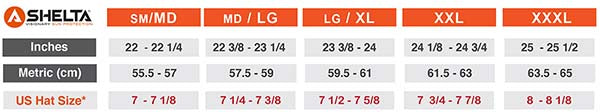Shelta Hat Size Chart