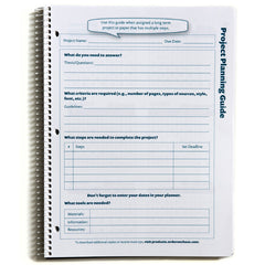 student academic planner project planning guide