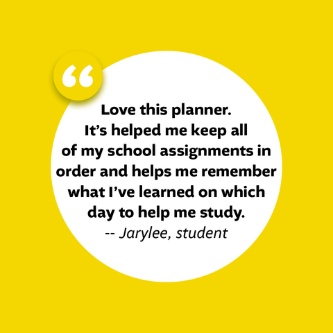 what students are saying about the Academic Planner: A Tool For Time Management®