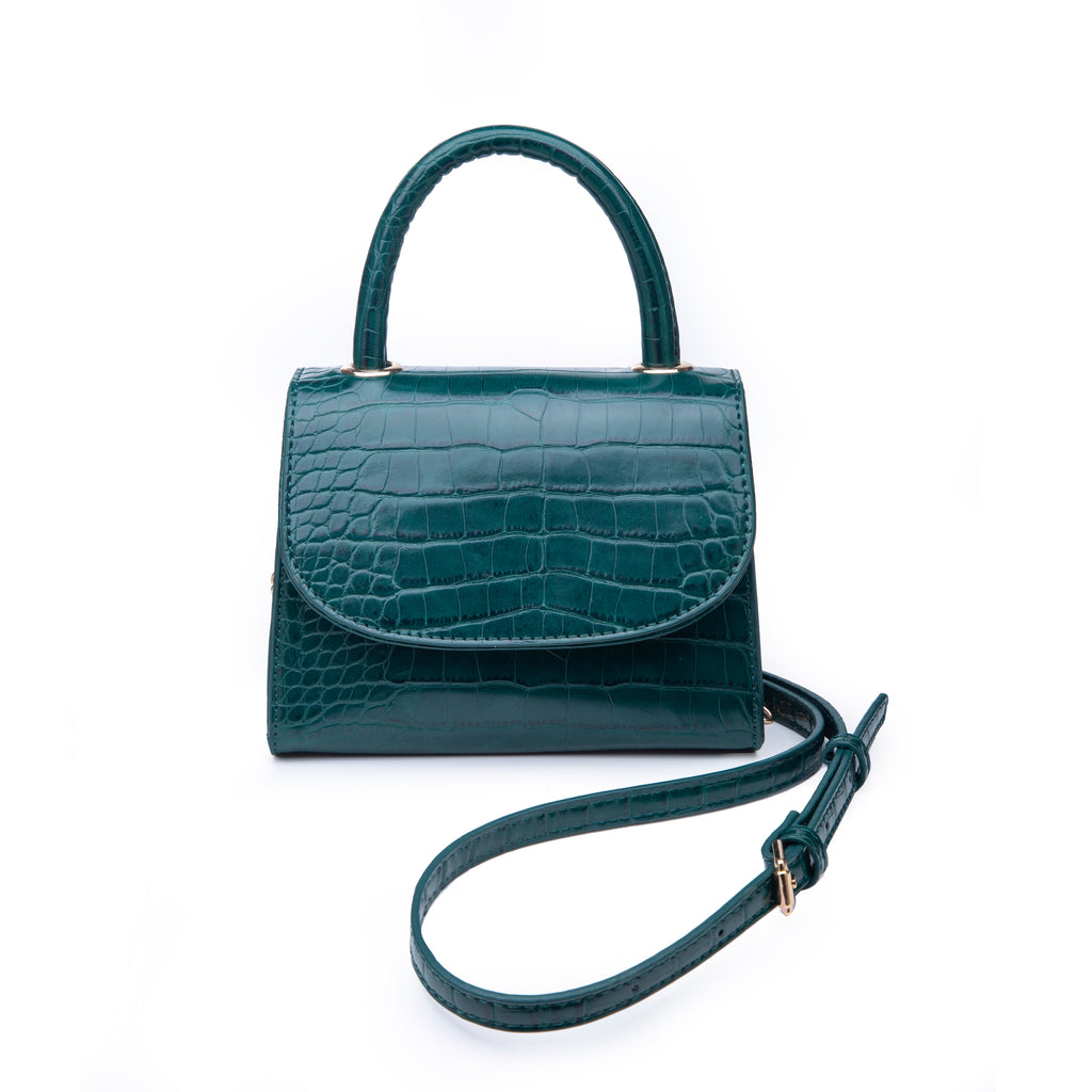 Mini Forest Green Top Handle Bag 