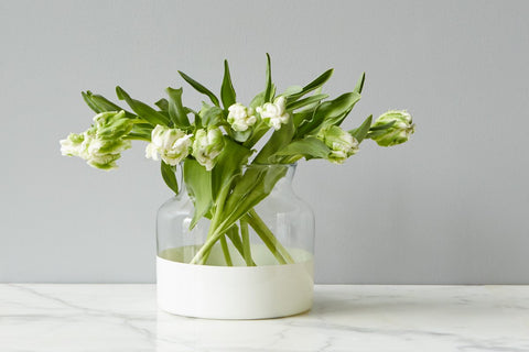 Etuhome You White Colorblock Flower Vase