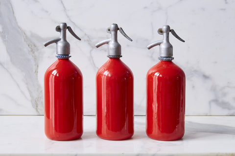 etuHOME Red Seltzer Bottles