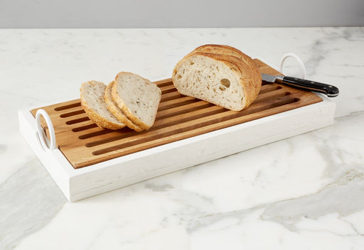 Nesting Bread Board with Crumb Catcher, Acacia Wood