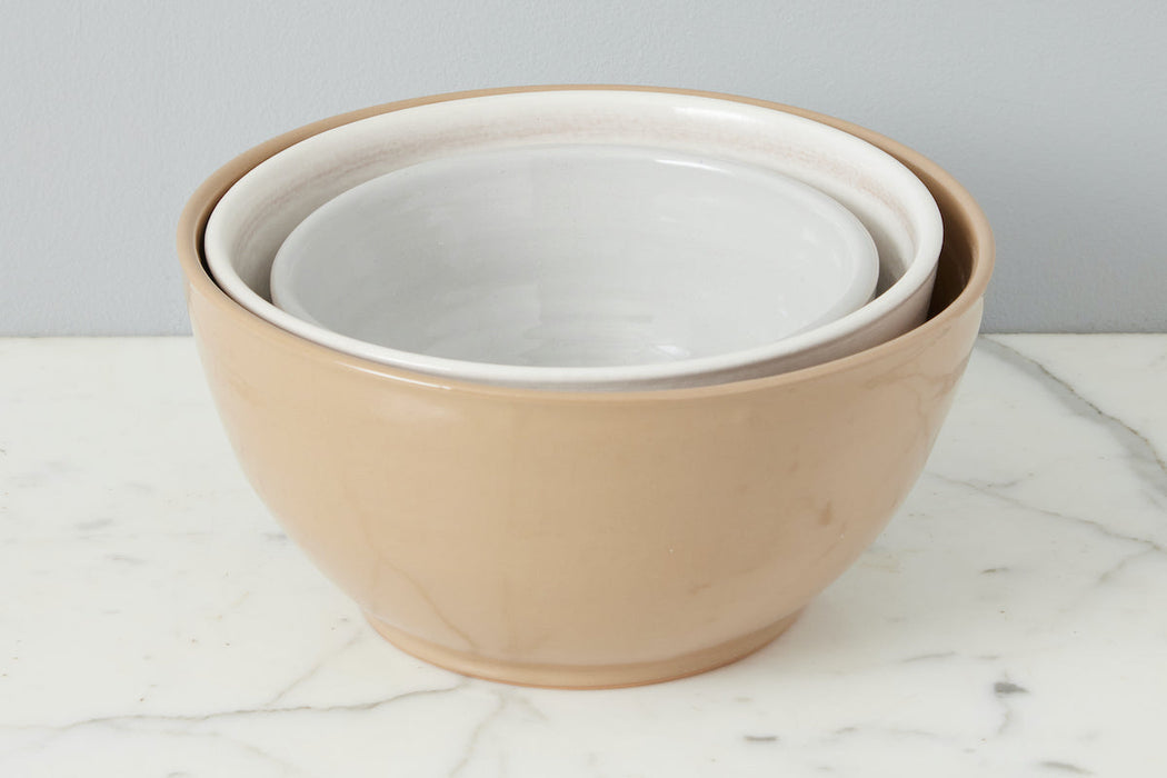 stoneware stacking bowls