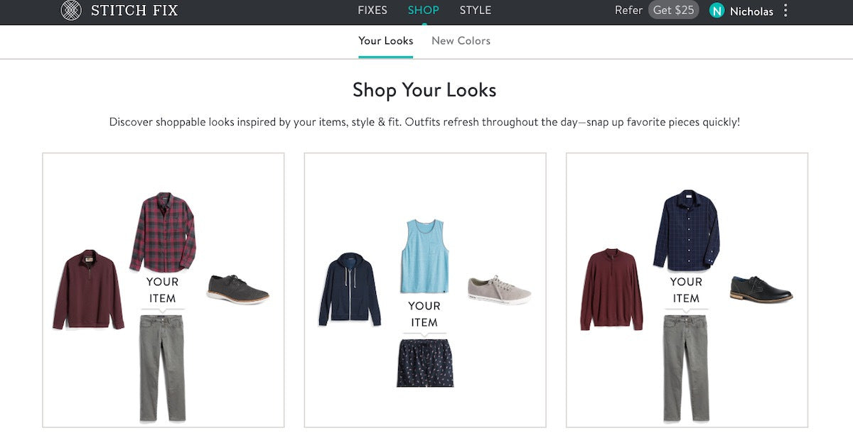 StitchFix subscription commerce options