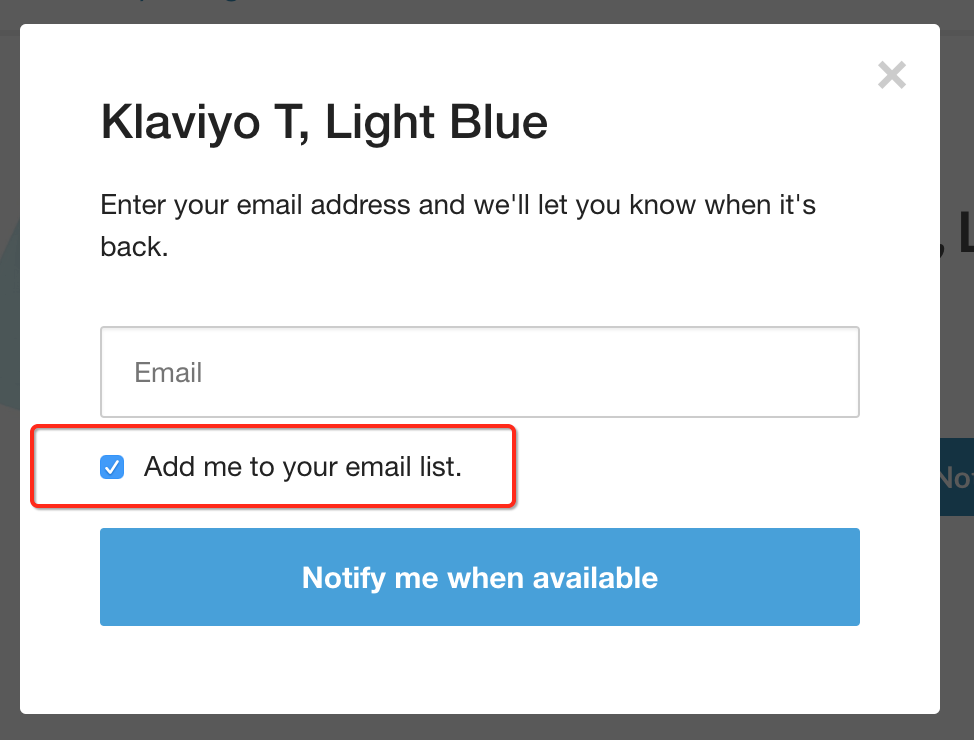 Klayvio can implement automated out of stock email flows.