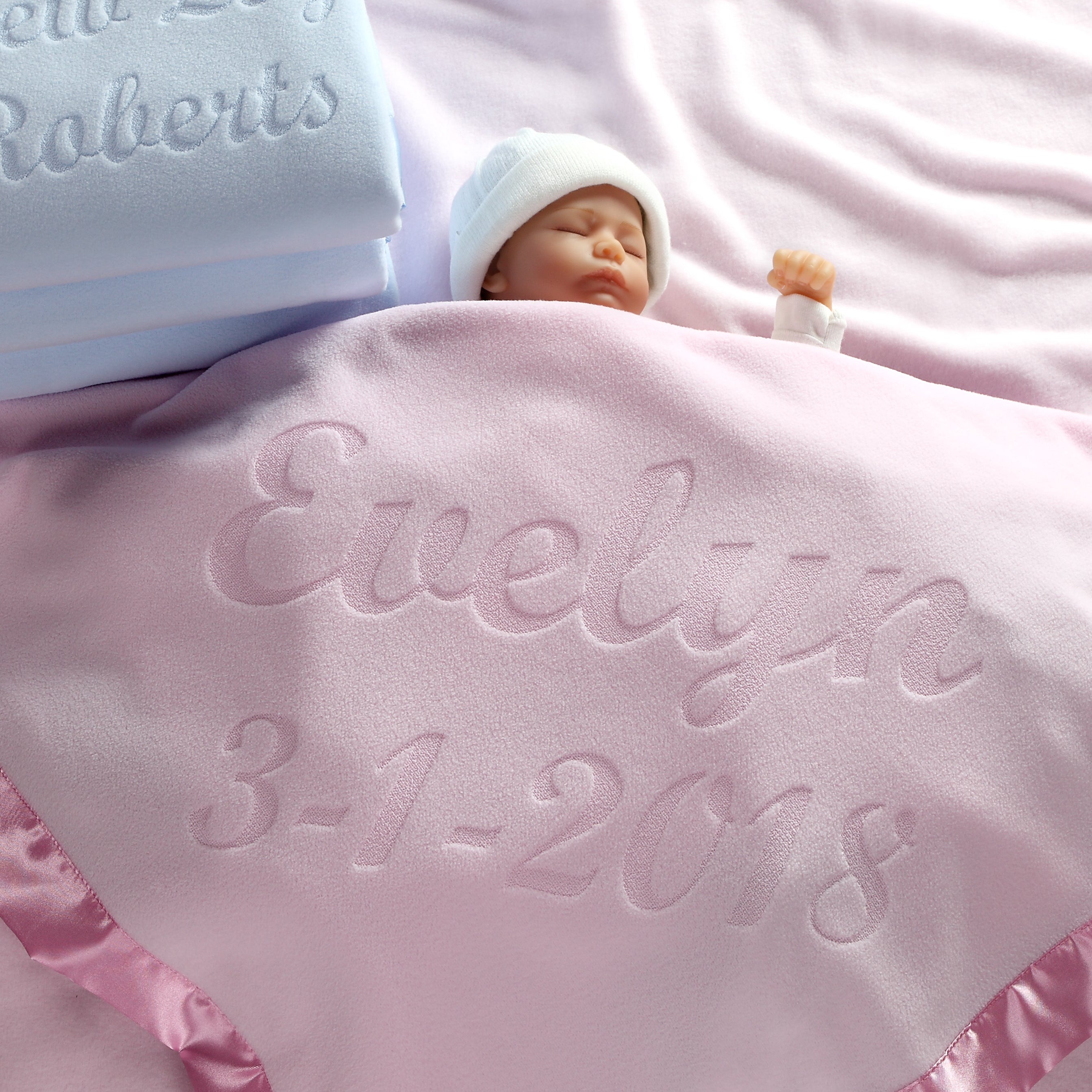 Personalized Baby Blankets 2 Text Lines