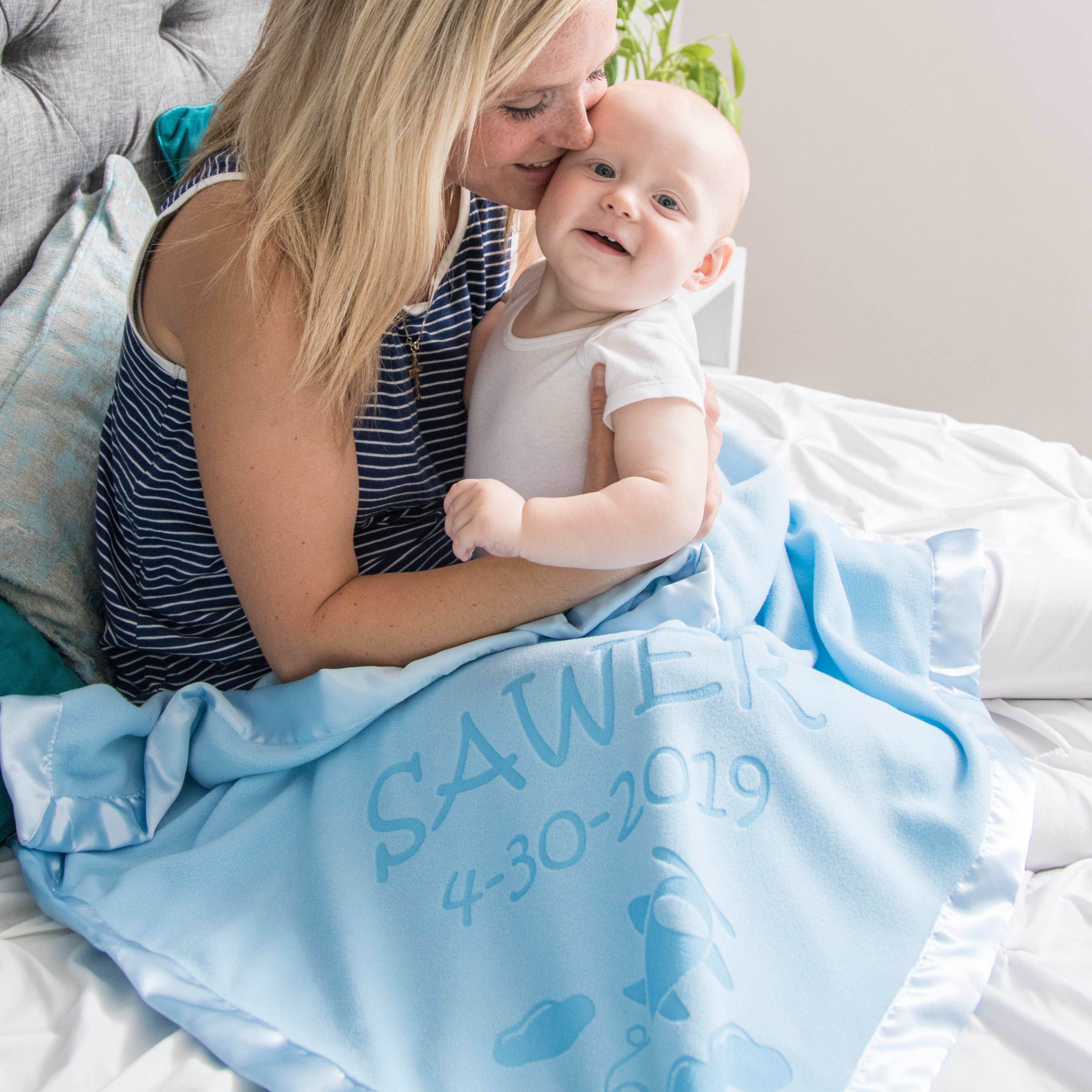 large personalized baby blankets