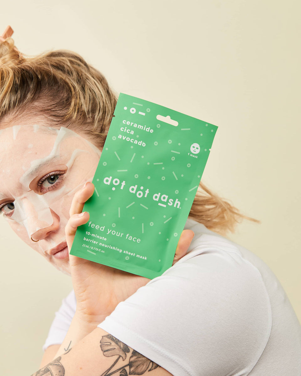 Dot Dot Dash Facial Barrier & Nourishing 10 Minutes Sheet Mask