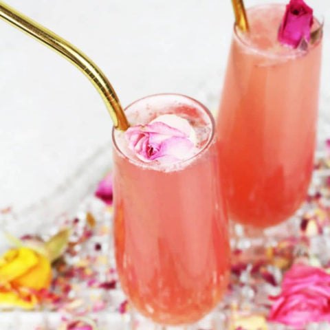 rose lemonade mocktail for summer heat