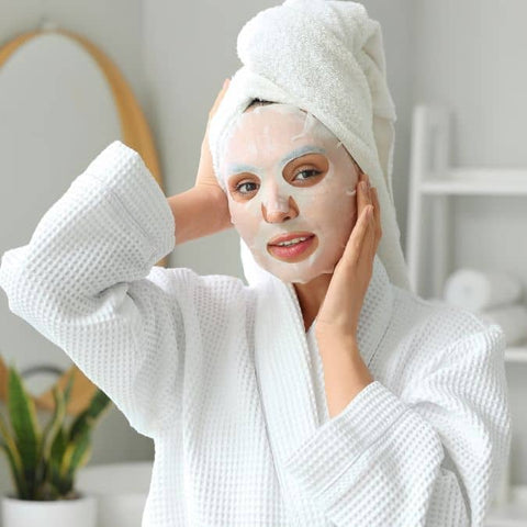 hyaluronic acid sheet mask Patchology in use