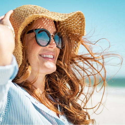 sun protection hat and sunglasses and reapply your spf