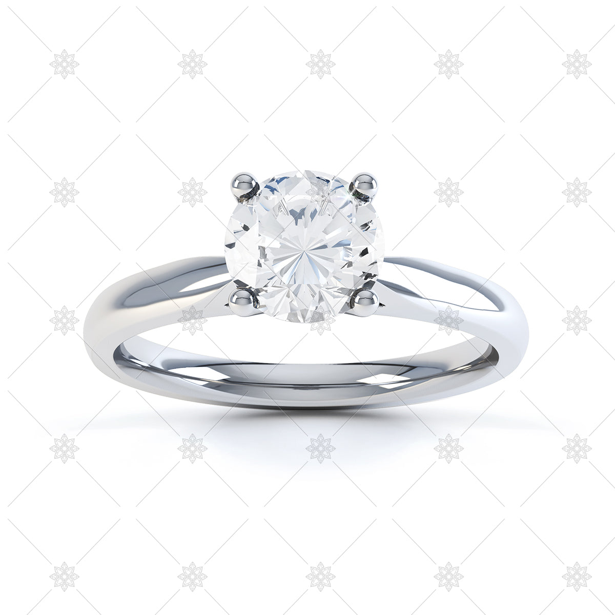 14K White Gold White Diamond Ring – cirari