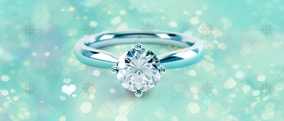 diamond ring on blue background banner image