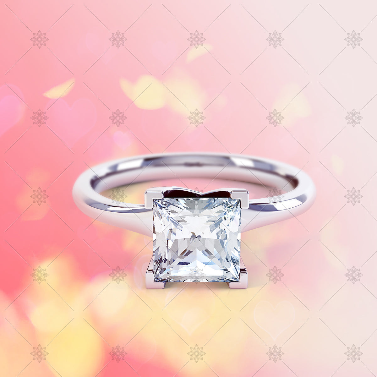 diamond princess cut solitaire