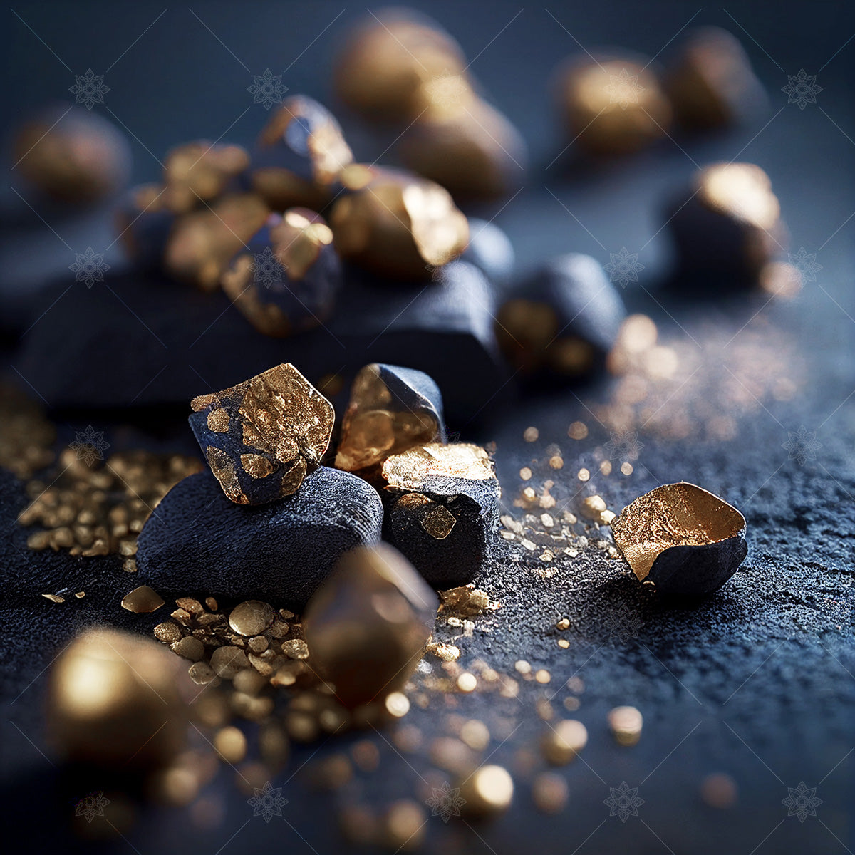 gold bullion dust and nuggets of gold