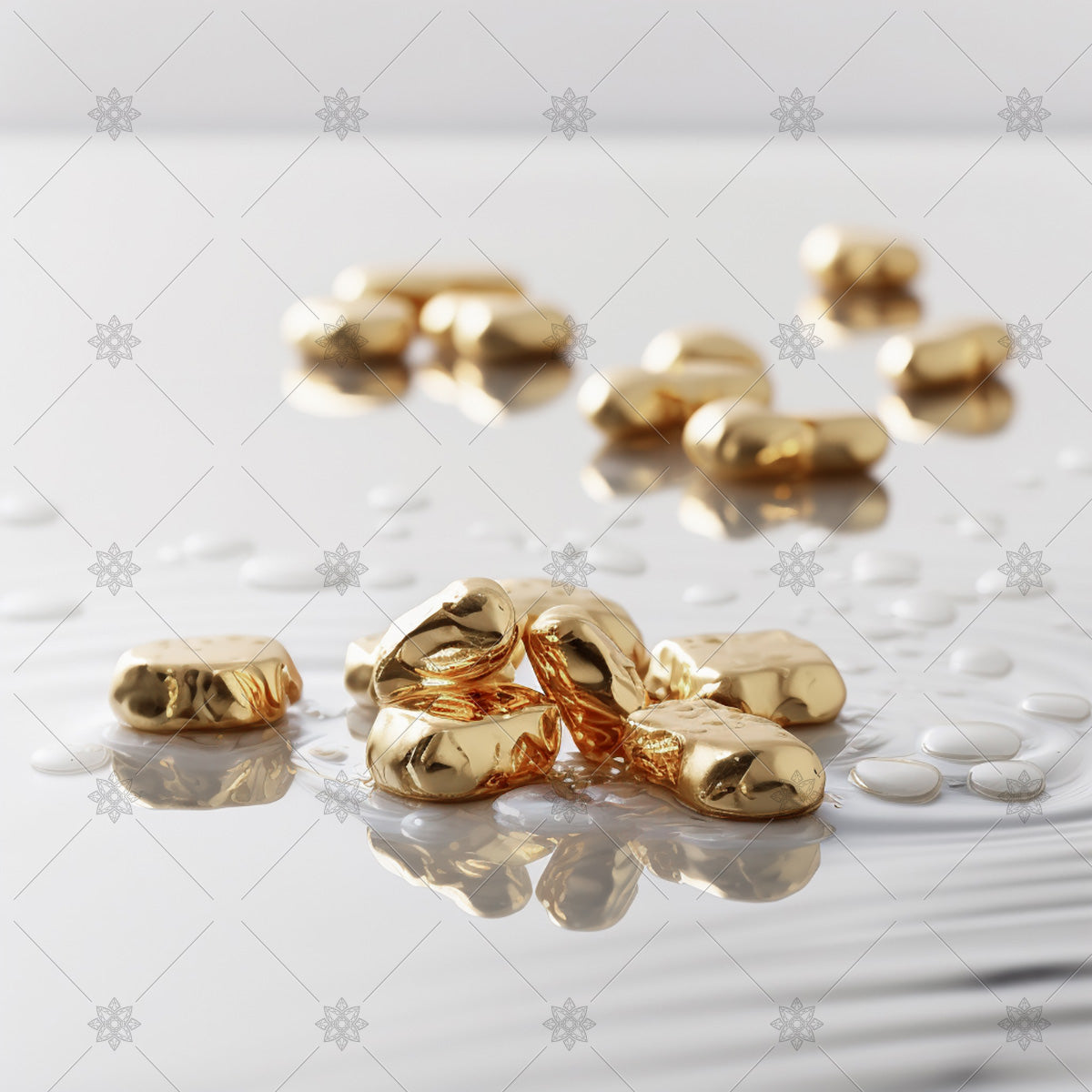 yellow gold bullion pellets