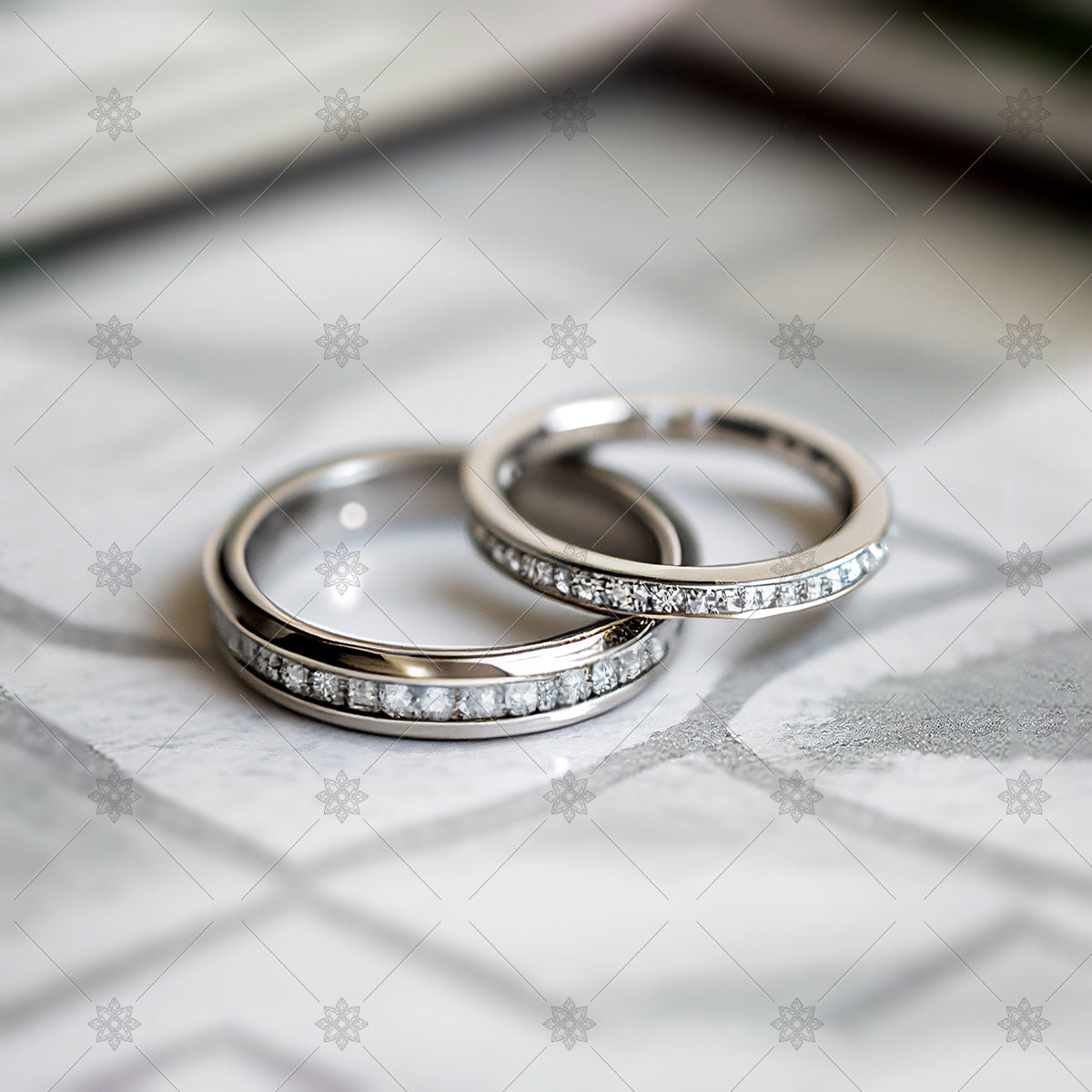 diamond wedding ring set