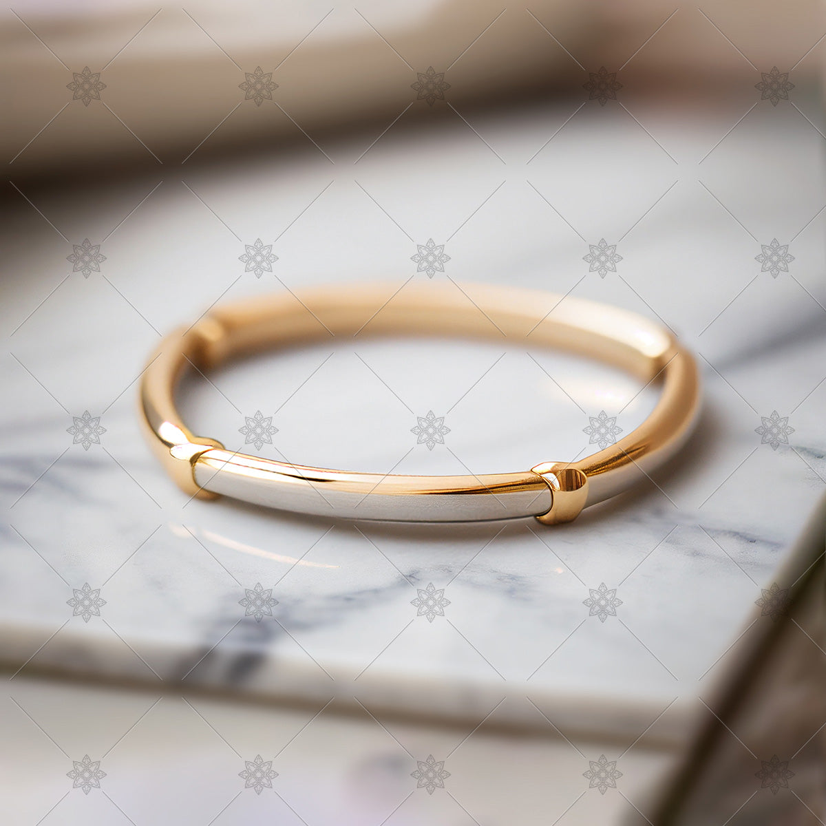 Pressure Setting Diamond Yellow Gold Bracelet - JD SOLITAIRE