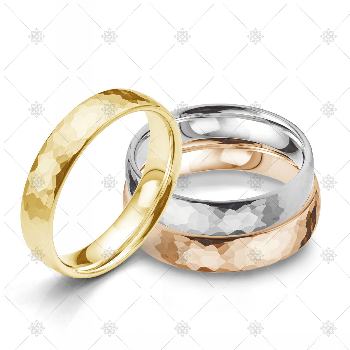 Wedding ring stack stock image
