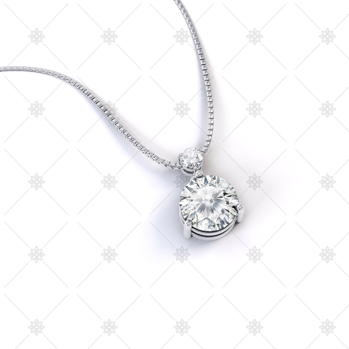 White gold diamond pendant
