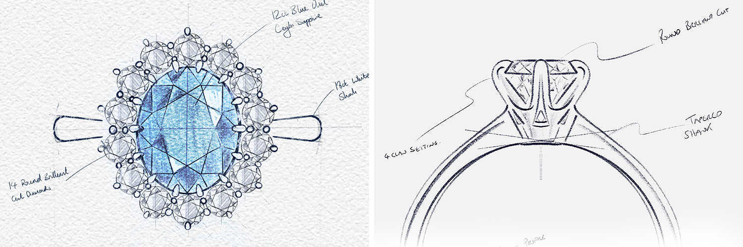 sketches of your jewellery pieces