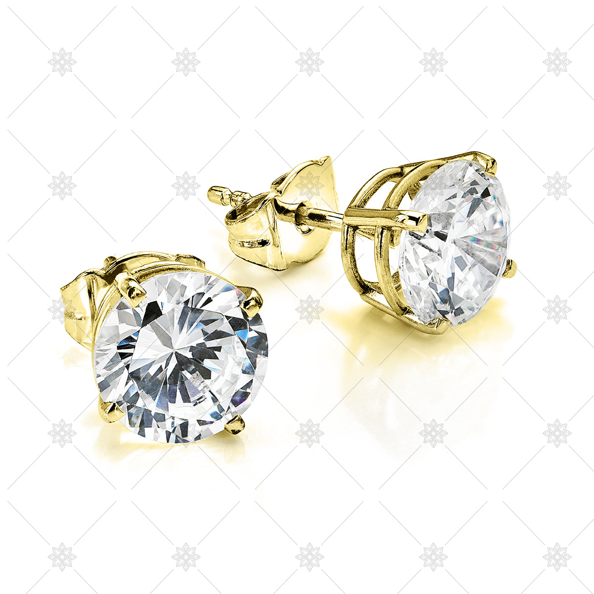 14KT Yellow Gold Diamond Earrings To Fortify Your Friendship