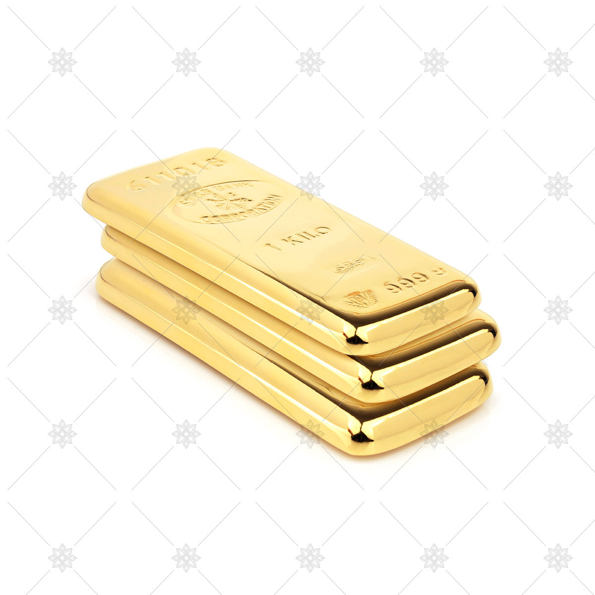 GOLD BULLION BARS TRIPLE STACK