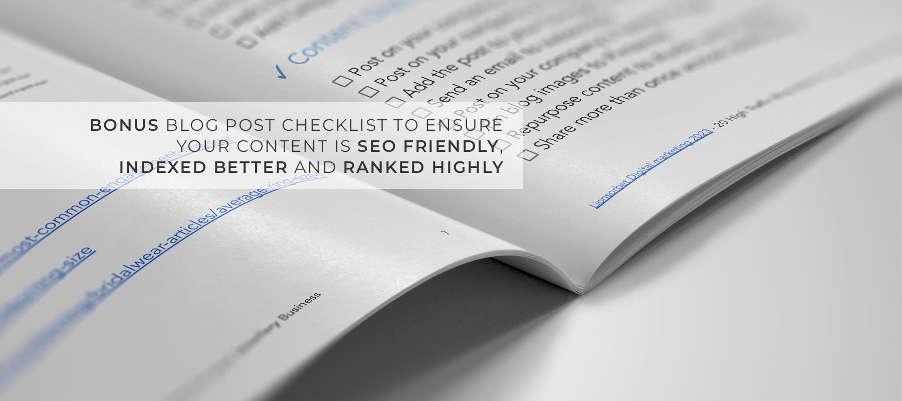 SEO blog post checklist for better content